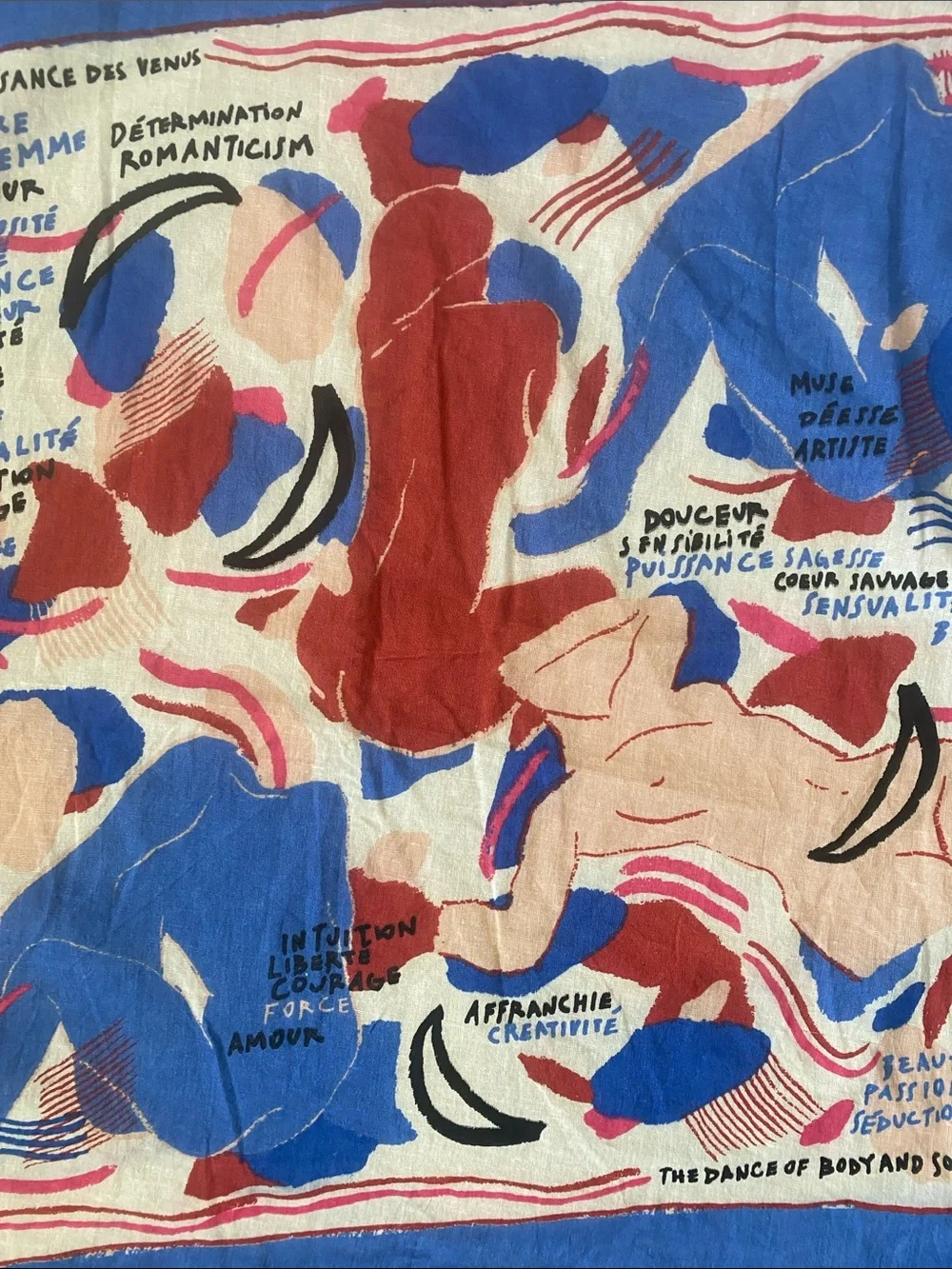 Sezane Abstract Art La Naissance Des Venus Bandana cotton
